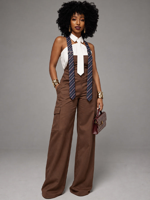 Utility Pocket Overall Jumpsuit