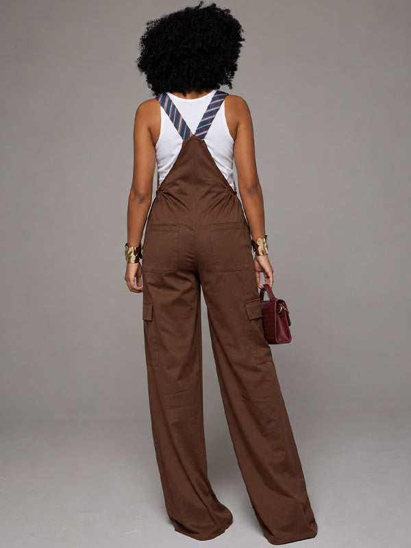 Utility Pocket Overall Jumpsuit