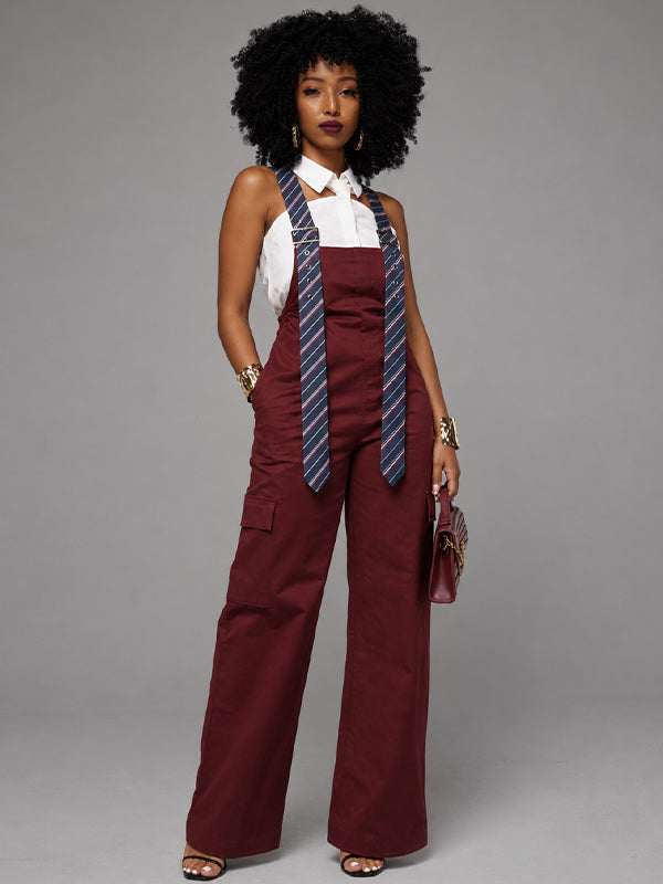 Utility Pocket Overall Jumpsuit