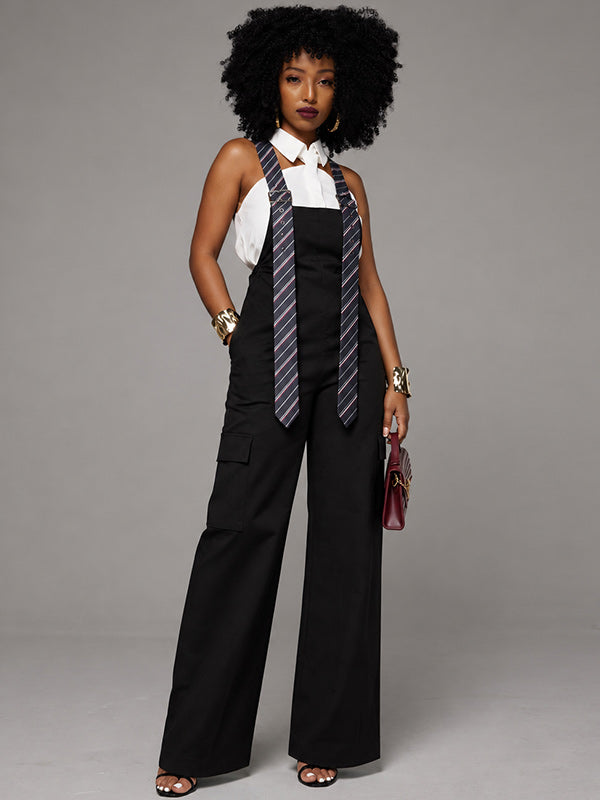 Utility Pocket Overall Jumpsuit