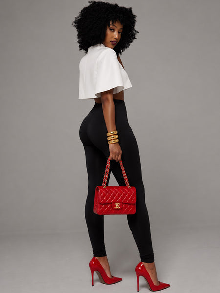 Mock-Neck Cape Top