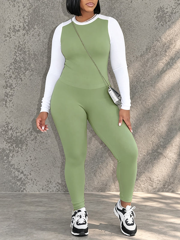 Contrast Top & Pants Set