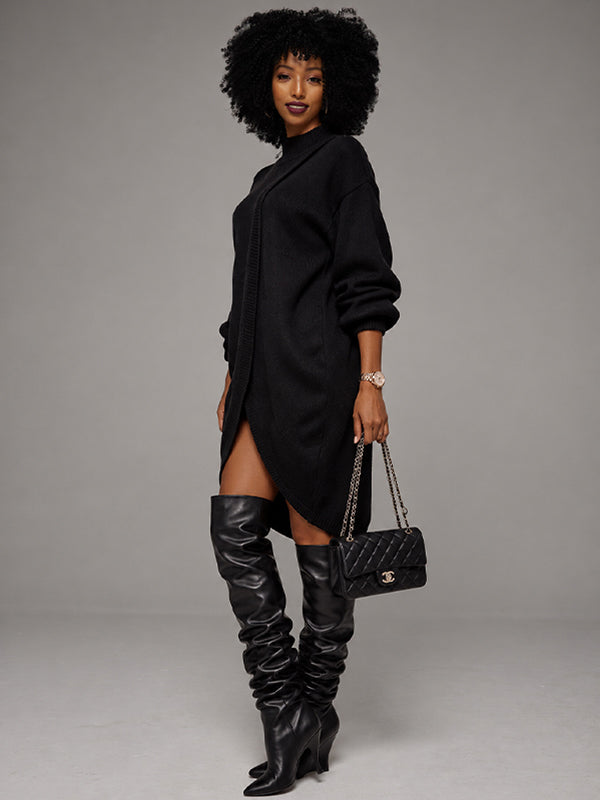 Knit Slit Tunic Top & Shorts Set
