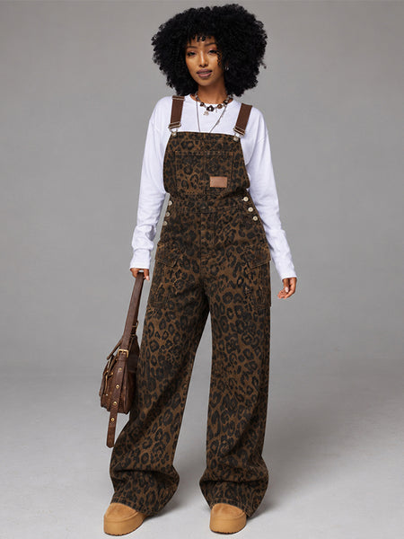 Leopard Cargo Overalls