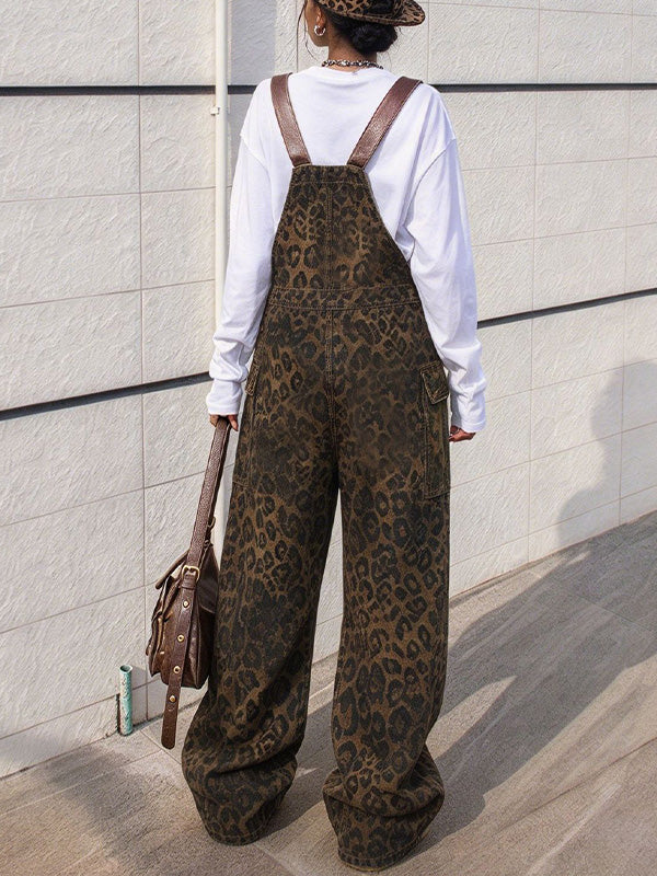 Leopard Cargo Overalls