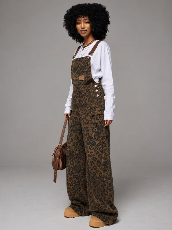 Leopard Cargo Overalls