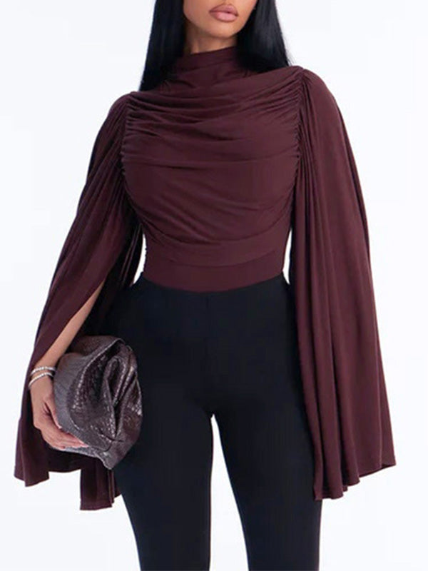 Ruched Draped Bodysuit