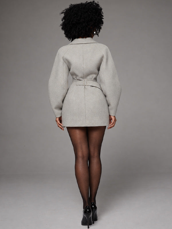 Belted Back Long Blazer