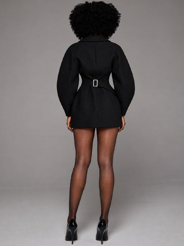 Belted Back Long Blazer