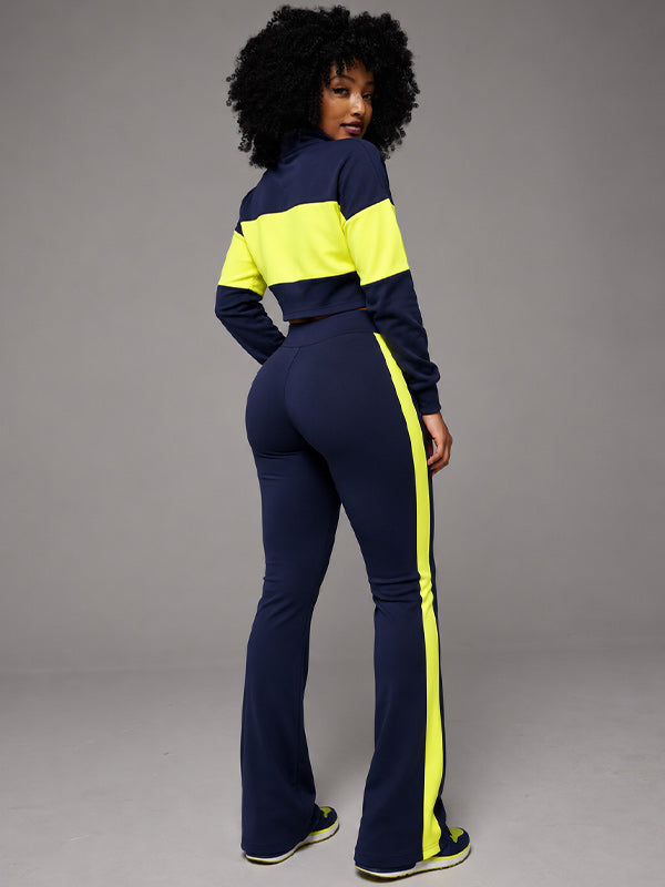 Two-Tone Zip Top & Pants Set