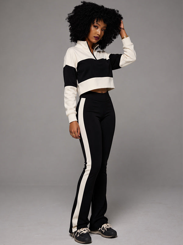 Two-Tone Zip Top & Pants Set