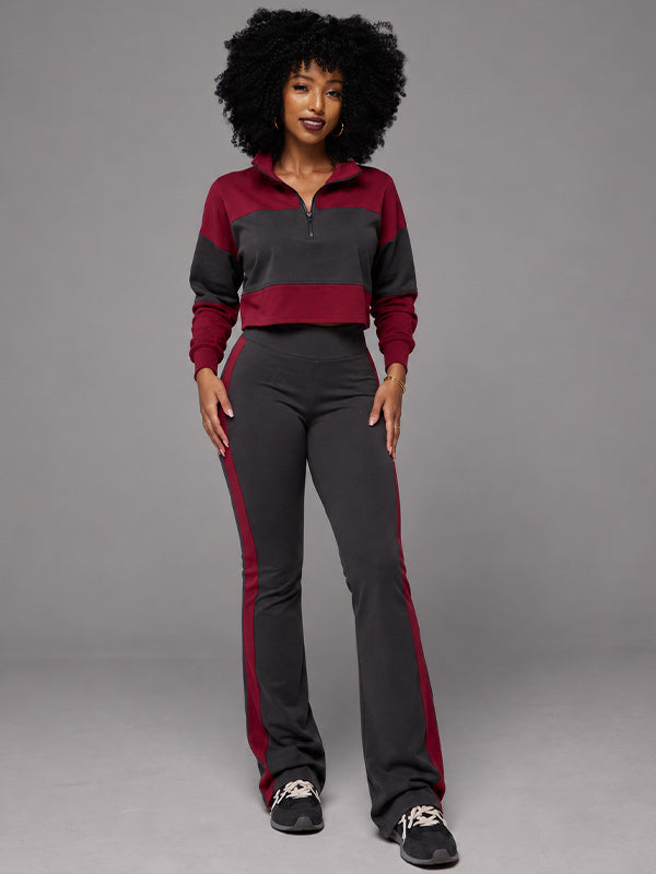 Two-Tone Zip Top & Pants Set