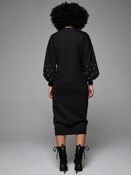 Quiet And Shine Sweatshirt Dress