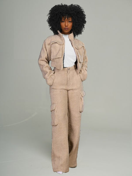 Fleece Shearling Cargo Set -- sold out