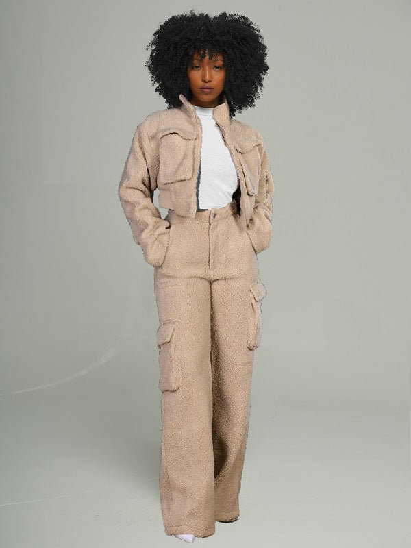 Fleece Shearling Cargo Set -- sold out