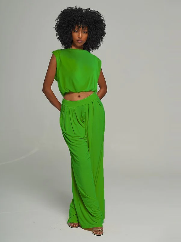 Sleeveless Top & Pants Set （Pre-order）