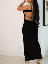 Knit Lace-Up Cami Dress