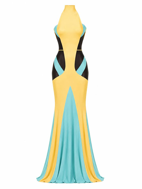let me be colorblock halter dress Anthropologie Let Me Be Colorblock Halter Dress Size L