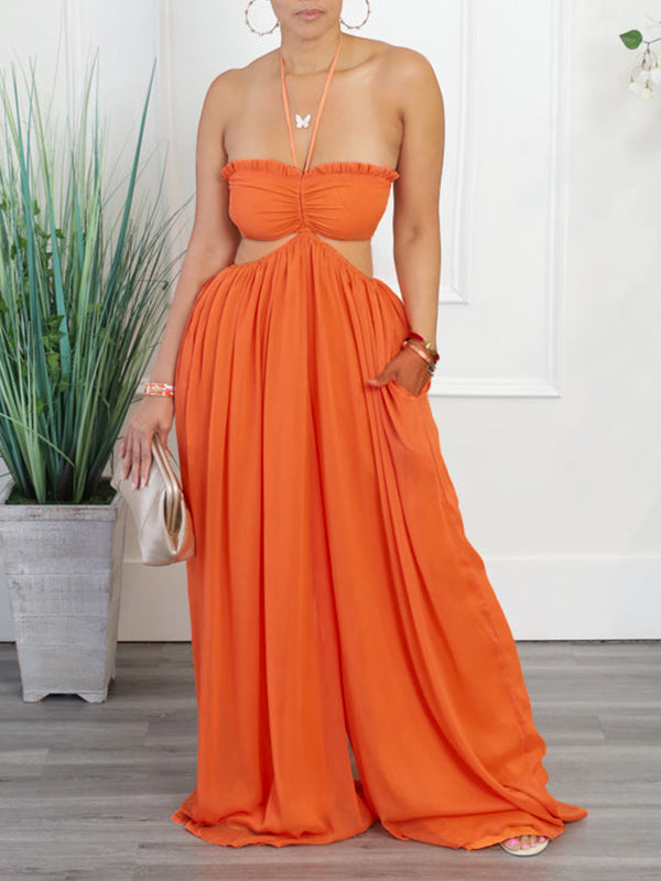 Halter Wide-Leg Jumpsuit