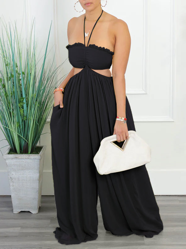 Halter Wide-Leg Jumpsuit