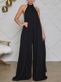 Halter Chiffon Jumpsuit