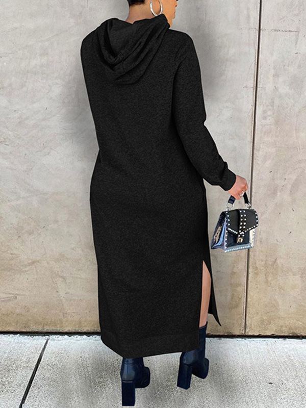Extra long online hoodie dress