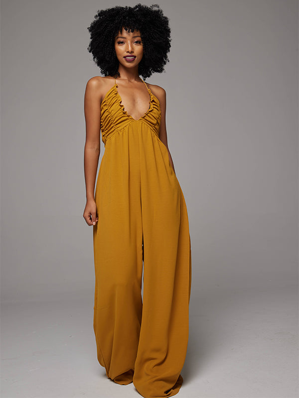 Halter Wide-Leg Jumpsuit