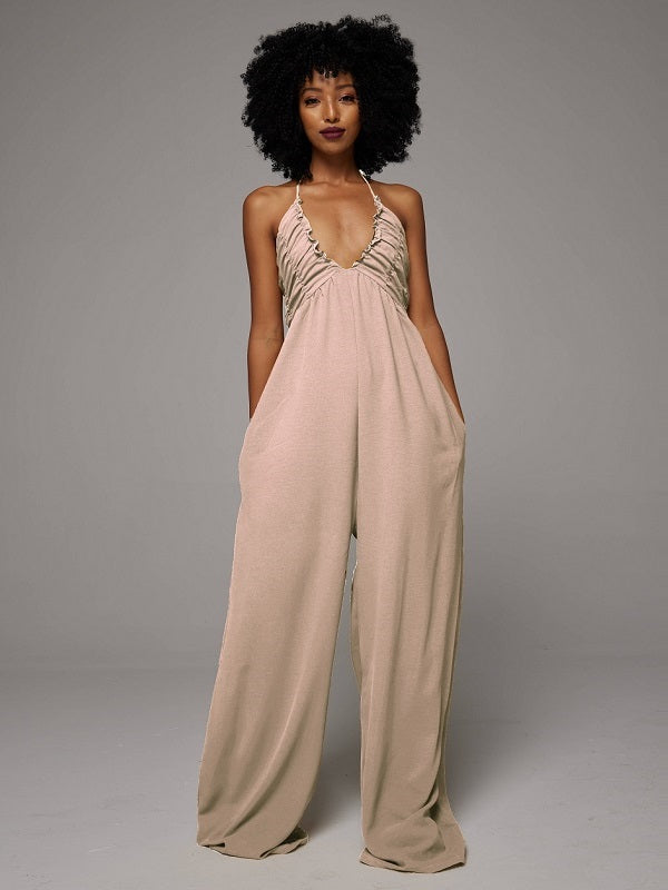 Halter Wide-Leg Jumpsuit