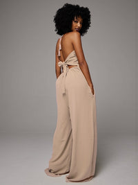 Halter Wide-Leg Jumpsuit