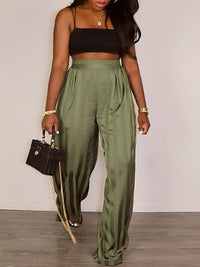 Stripe Wide-Leg Pants -- sold out