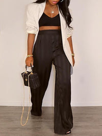 Stripe Wide-Leg Pants -- sold out