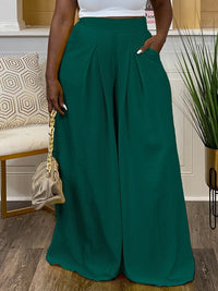 Solid Wide-Leg Pants