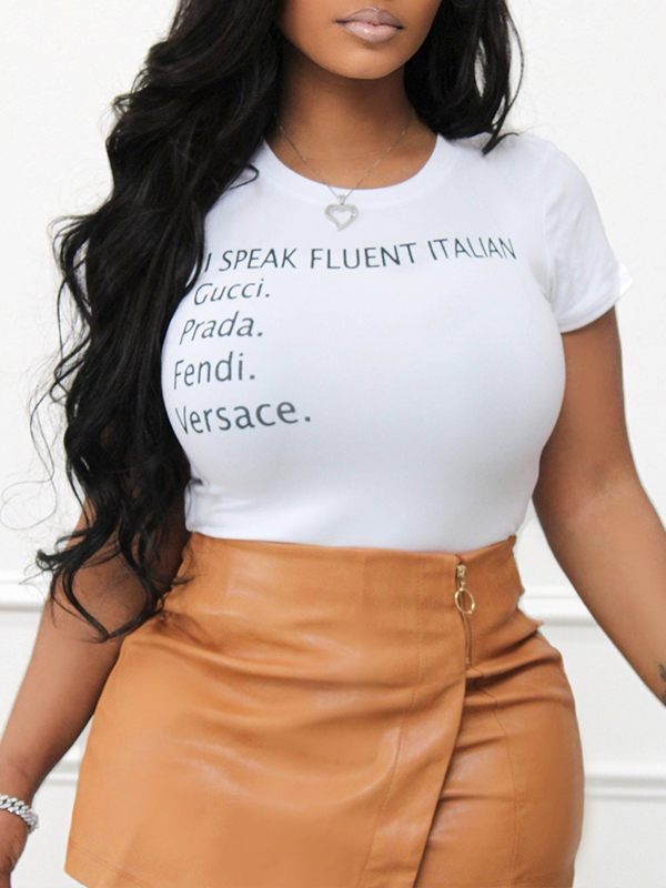 White Slogan Tee