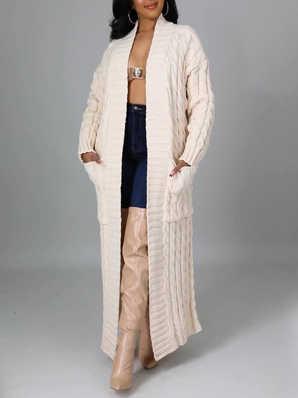 Open-Front Sweater Trench