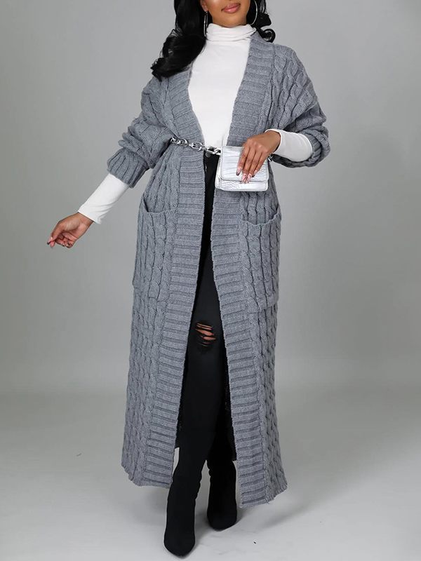 Open-Front Sweater Trench