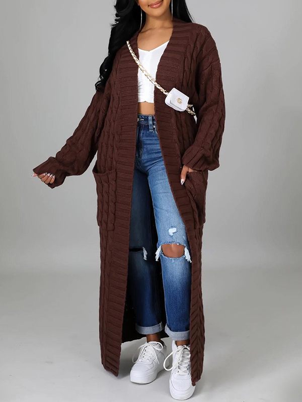 Open-Front Sweater Trench