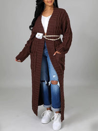 Open-Front Sweater Trench