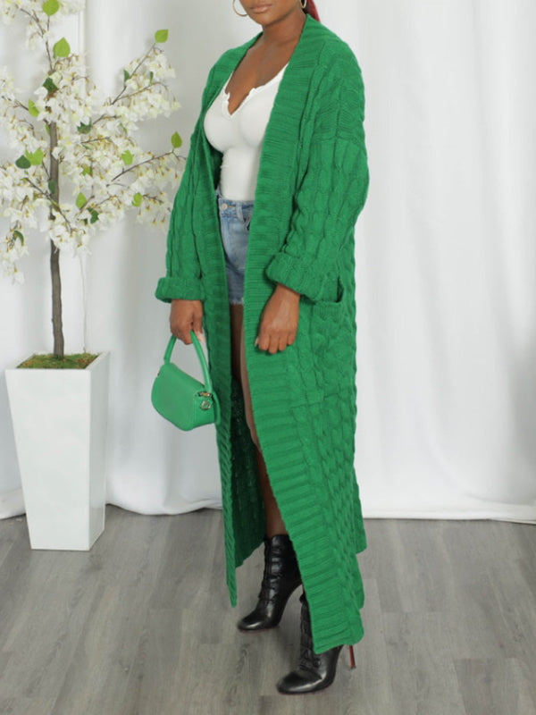 Open-Front Sweater Trench