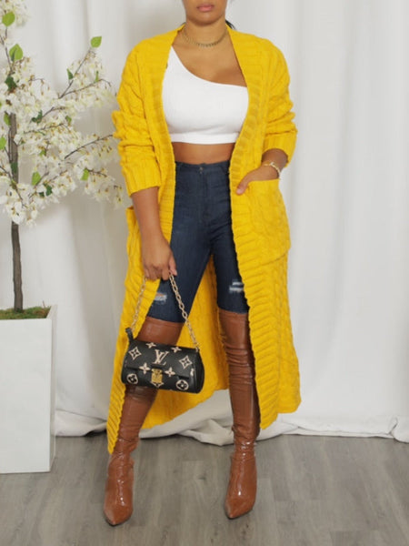 Open-Front Sweater Trench