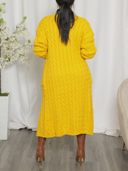 Open-Front Sweater Trench