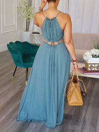 Lace-Up Maxi Dress