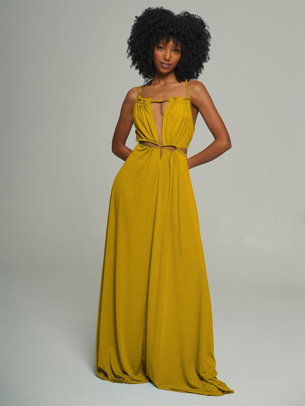 Lace up maxi dress cheap