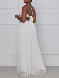 Chiffon Wide-Leg Jumpsuit