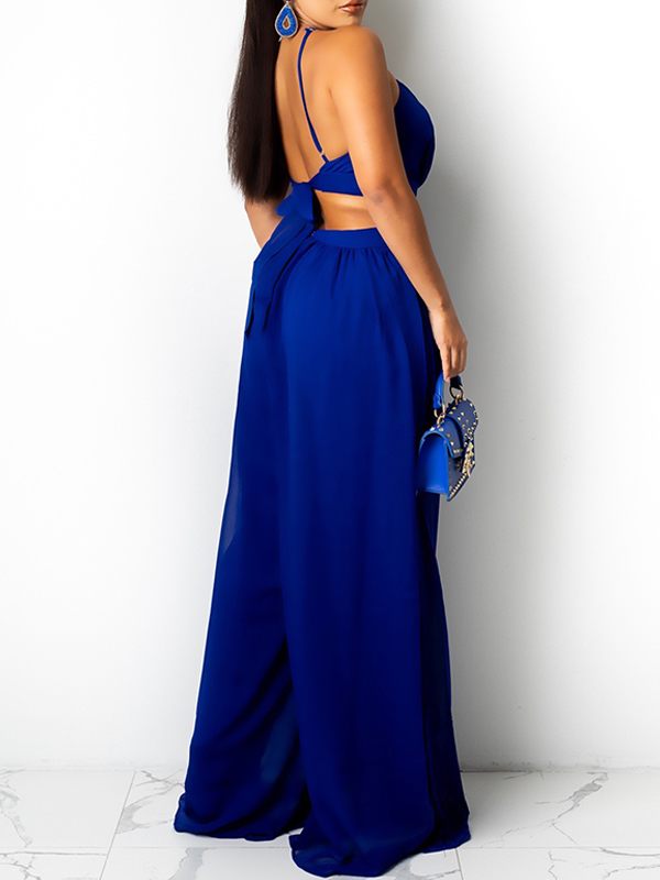 Chiffon Wide-Leg Jumpsuit