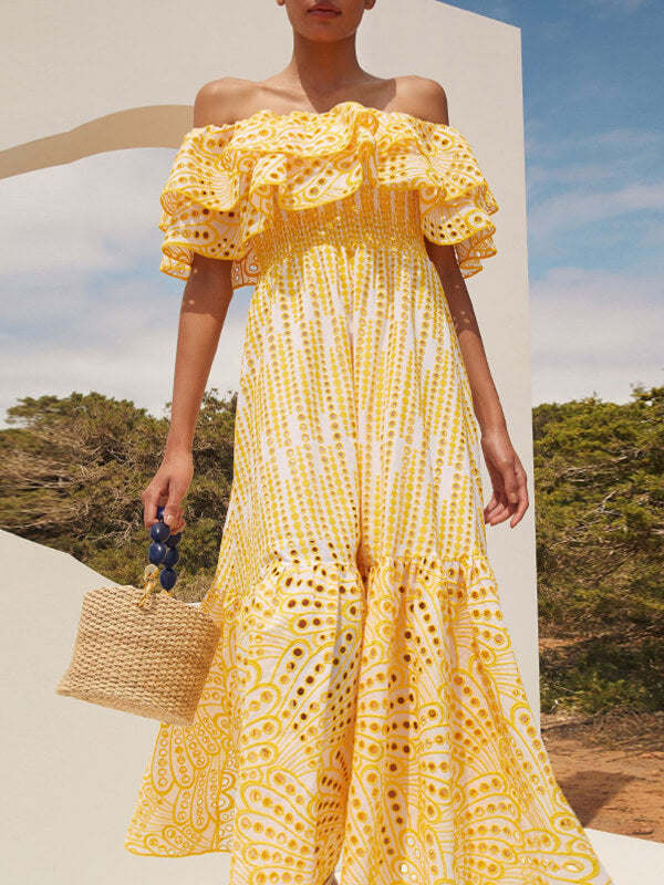 Off-Shoulder Ruffle Dress