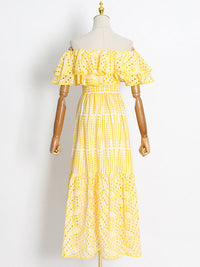 Off-Shoulder Ruffle Dress