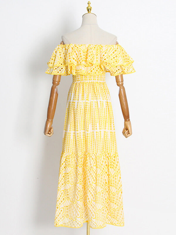 Off-Shoulder Ruffle Dress