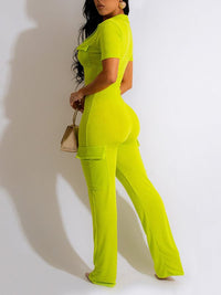 Zip-Front Cargo Jumpsuit
