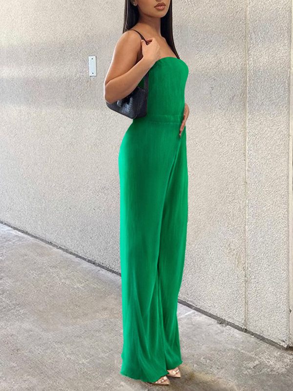 Ribbed Bandeau Jumpsuit