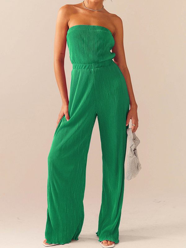 Ribbed Bandeau Jumpsuit